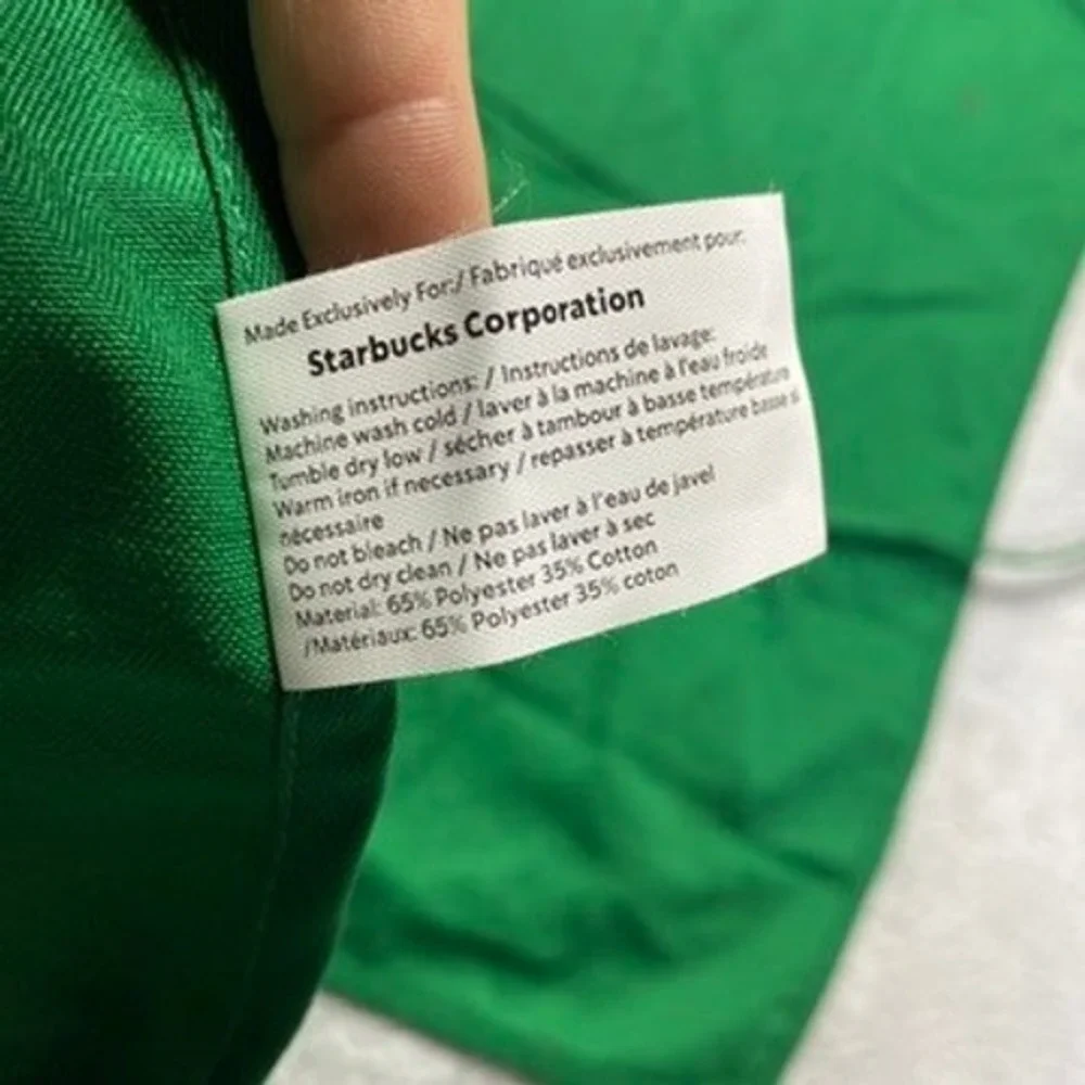 Starbucks Unisex OS Apron Barista Classic Green Embroidered Logo Pockets